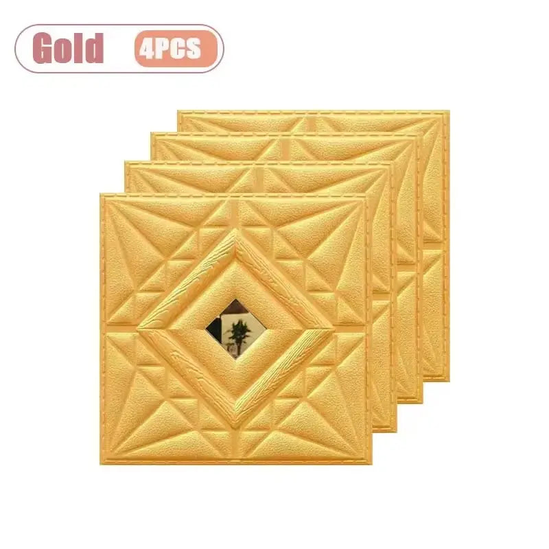 4PCS 30X30Cm 3D Soft Wall Sticker Self Adhesive Wallpaper Panel for Bedroom Living Room DIY Home Background Wall Decoration