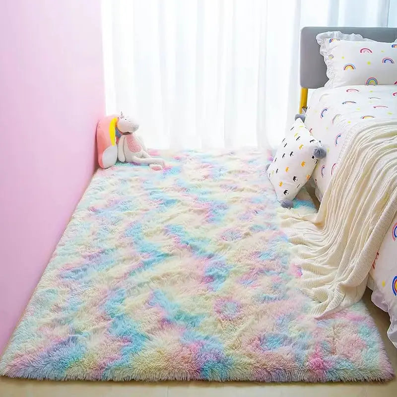 Fluffy Rugs for Bedroom Fuzzy Area Rugs for Living Room Soft Kids Carpet Non Slip Rugs for Hardwood Floors Room Decor