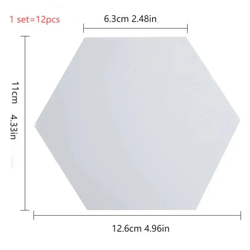 12/24/36Pcs 3D Acrylic Mirror Wall Sticker Home Decor Self-Adhesive Wall Sticker for Home Living Room Decoration Acrylic Mirror