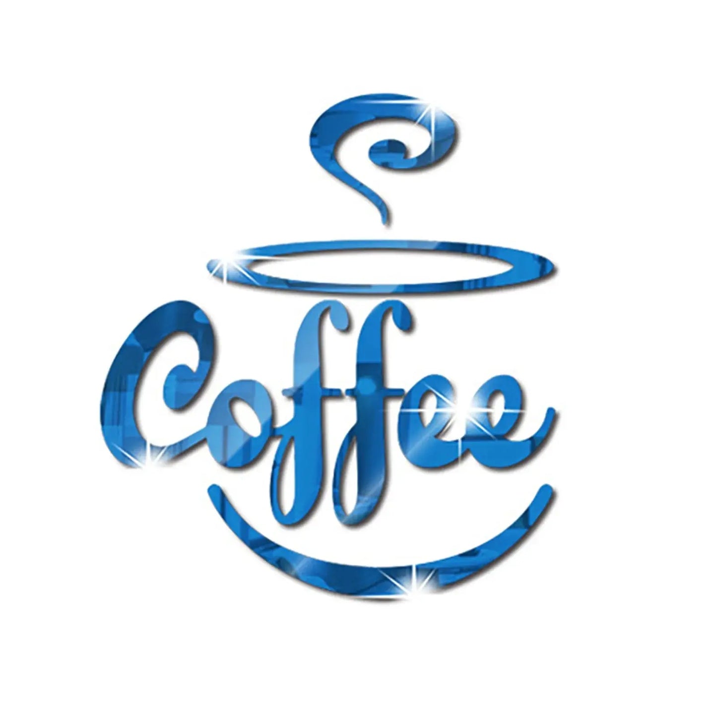 3D Coffee Mirror Stickers Bar Quotes Wall Decal Kitchen Home Wall Decor Vinyl Sticker Coffee Bar Wall Decals Mural Wallpaper