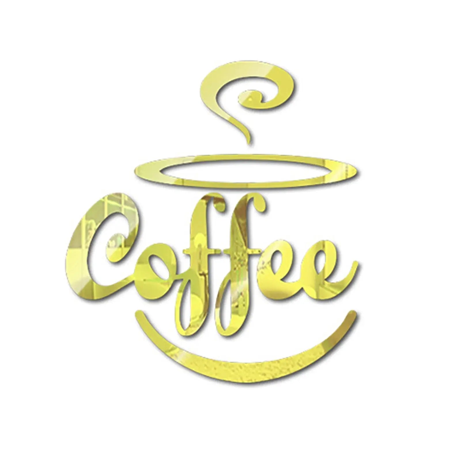 3D Coffee Mirror Stickers Bar Quotes Wall Decal Kitchen Home Wall Decor Vinyl Sticker Coffee Bar Wall Decals Mural Wallpaper