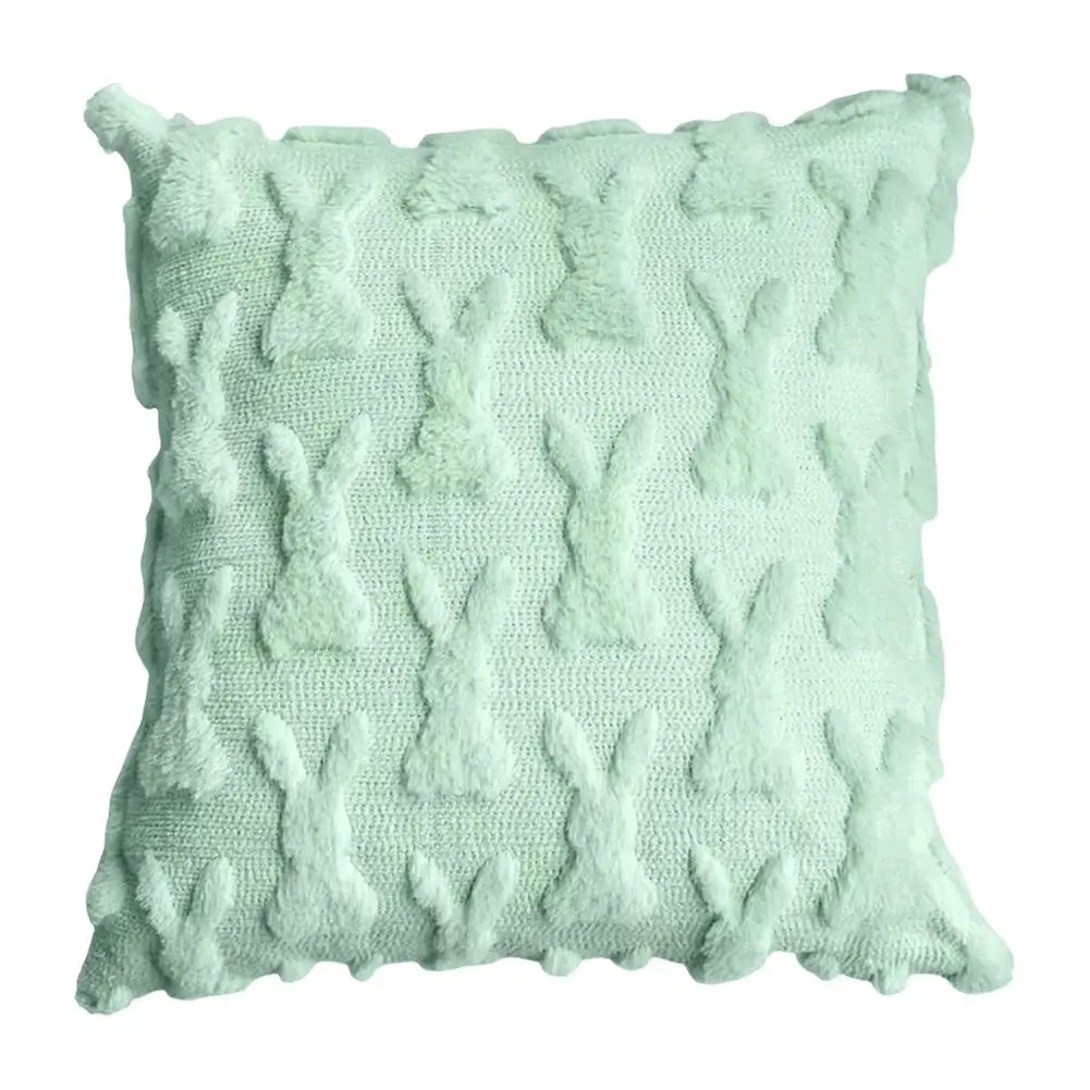 Easter Bunny Throw Pillow Covers Soft Plush Pillowcase 45X45Cm Couch Cushion Case for Easter Decor Couch Sofa Bedroom Decorative