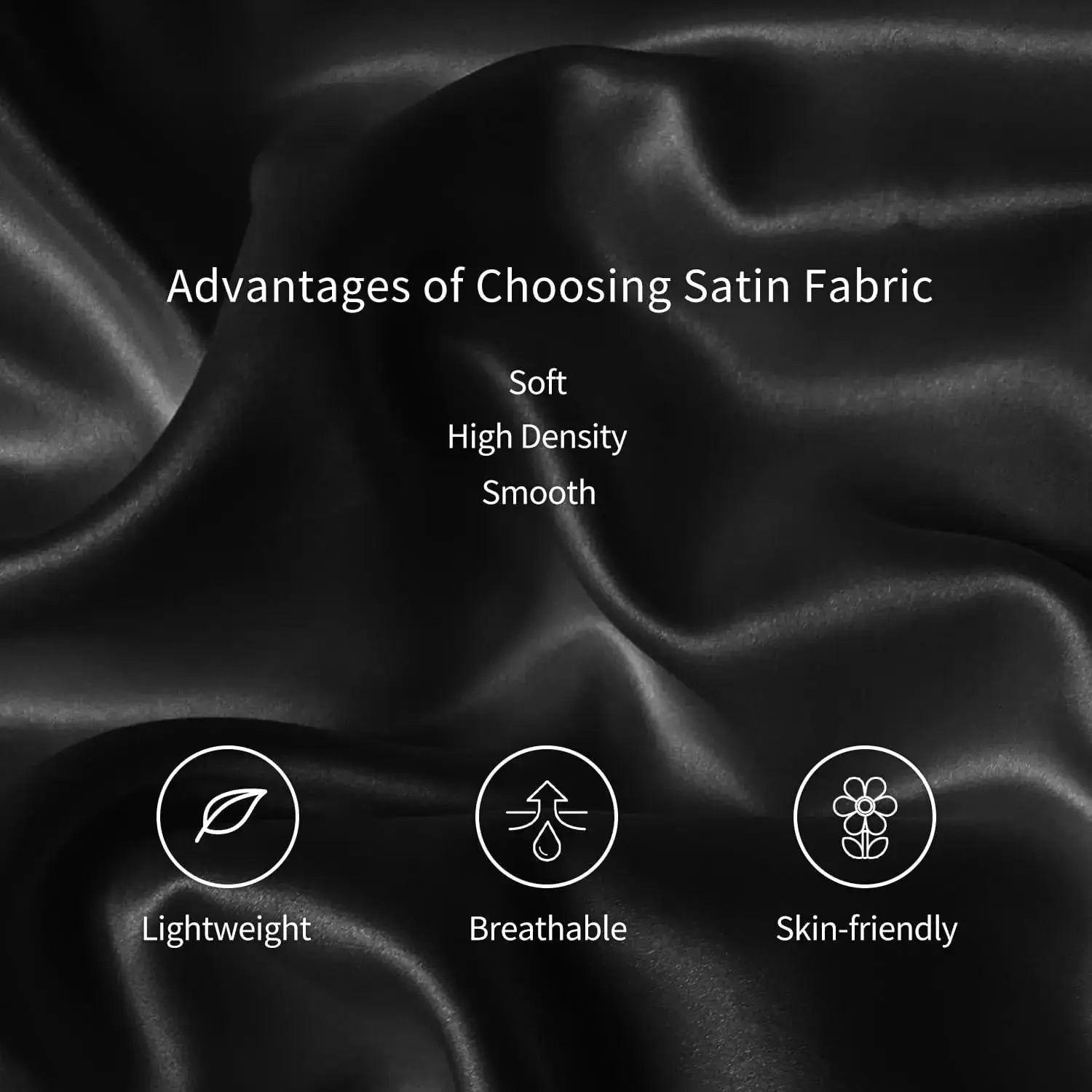 2 Pack Satin Pillowcase for Hair and Skin, Silk Satin Pillowcase , Queen Size Pillow Cases Set of 2, Silky Pillow Cover