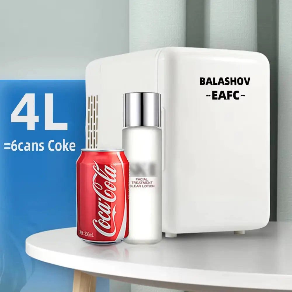 4L Mini Refrigerator 12V 110V 220V Electric Portable Camping Tourist Cooler for Car Cosmetic Makeup Storing Skincare Room Fridge