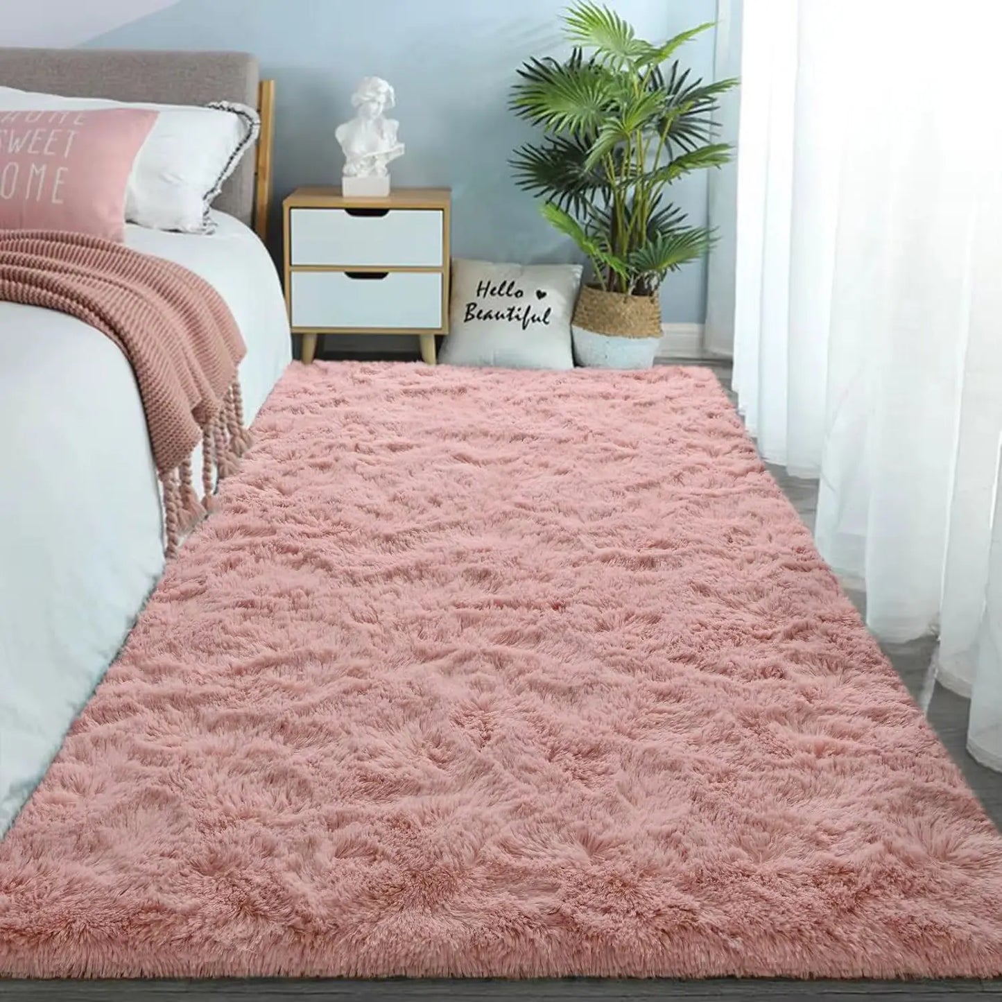 Fluffy Rugs for Bedroom Fuzzy Area Rugs for Living Room Soft Kids Carpet Non Slip Rugs for Hardwood Floors Room Decor