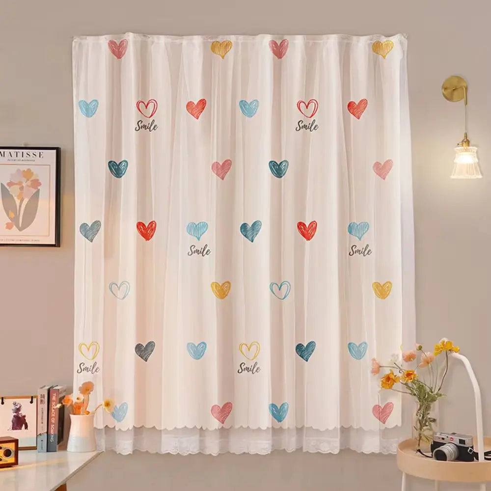 Magic Tape Curtains for Windows Living Room Bedroom Tulle for Windows Small Window Sheer Curtain Gauze