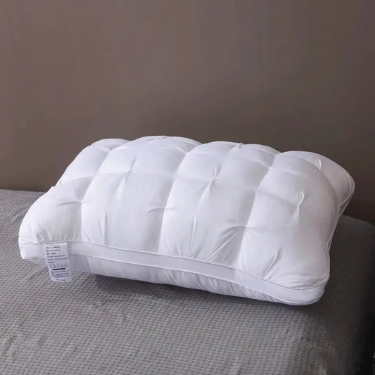 1/2Pcs Solid-Color Threaded Memory Pillow, Single Pillow Core, Hotel Home Adult Cervical Support Pillow, Deep Sleep