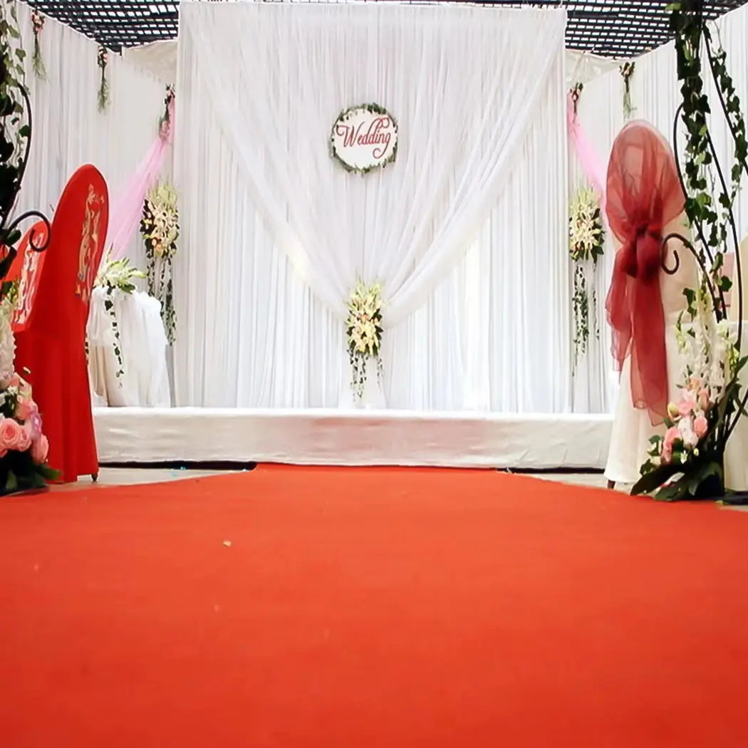 6.5Ft Silk White Backdrop Drapes Curtain Wedding Ceremony Party Home Window Decor