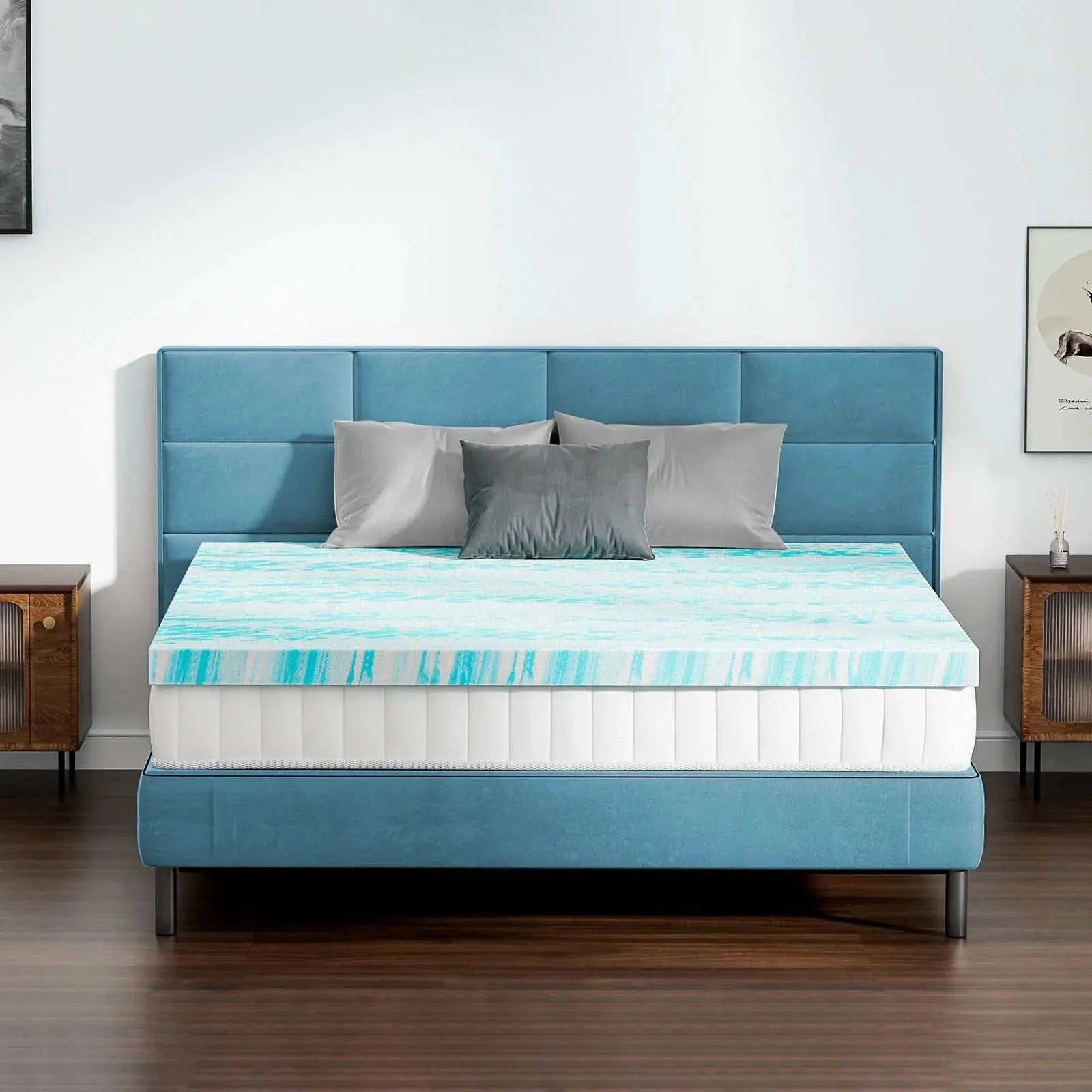 3-Inch Memory Foam Mattress Topper with Cooling Gel, Certipur-Us Certified, Pressure Relief & Breathable Comfort Bed Topper, Full Size