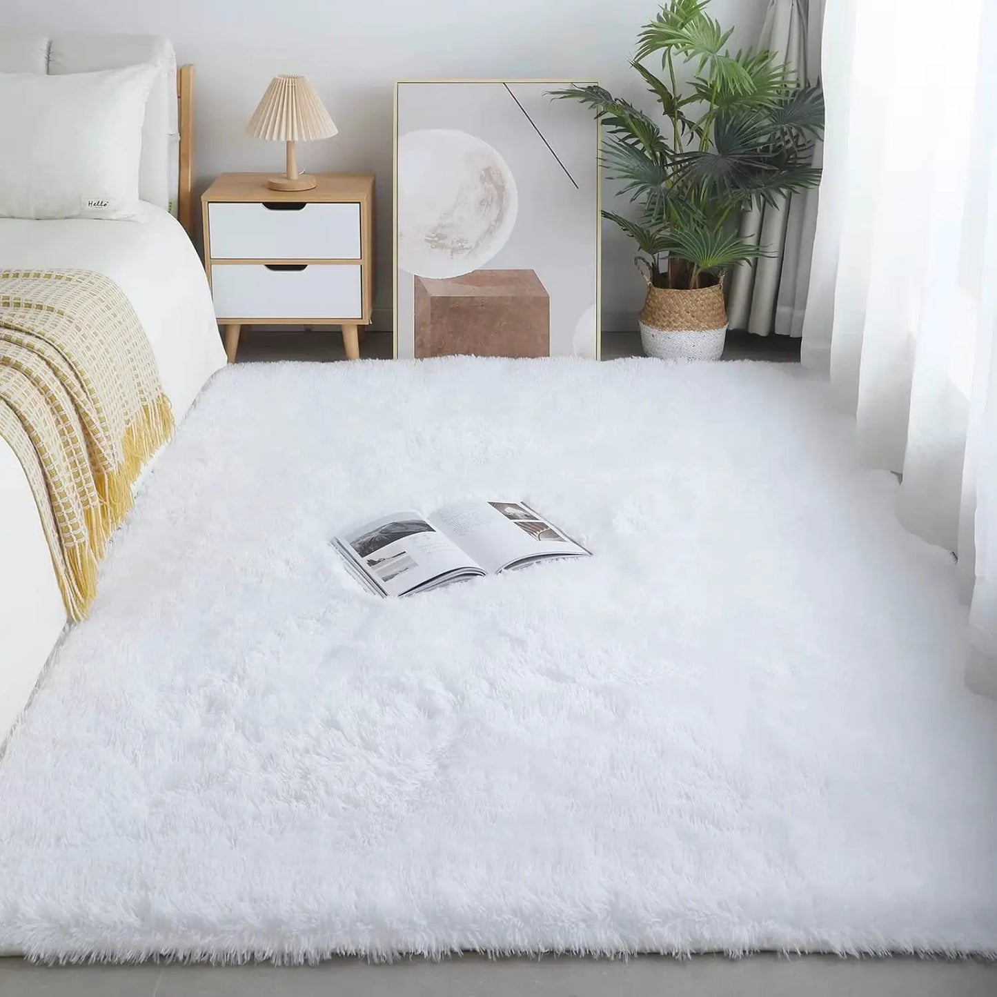 Fluffy Rugs for Bedroom Fuzzy Area Rugs for Living Room Soft Kids Carpet Non Slip Rugs for Hardwood Floors Room Decor