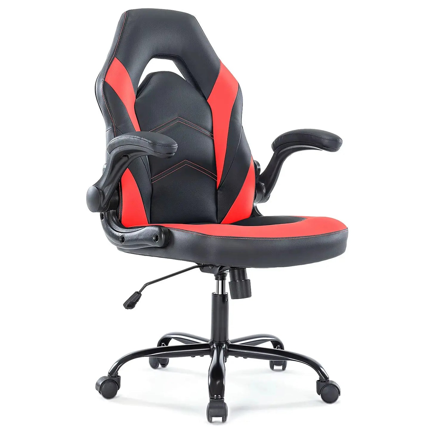 Ergonomic Office Computer Home Gaming Desk Chair Adjustable PU Leather Racing Chair Flip-Up Armrest for Christmas Furniture