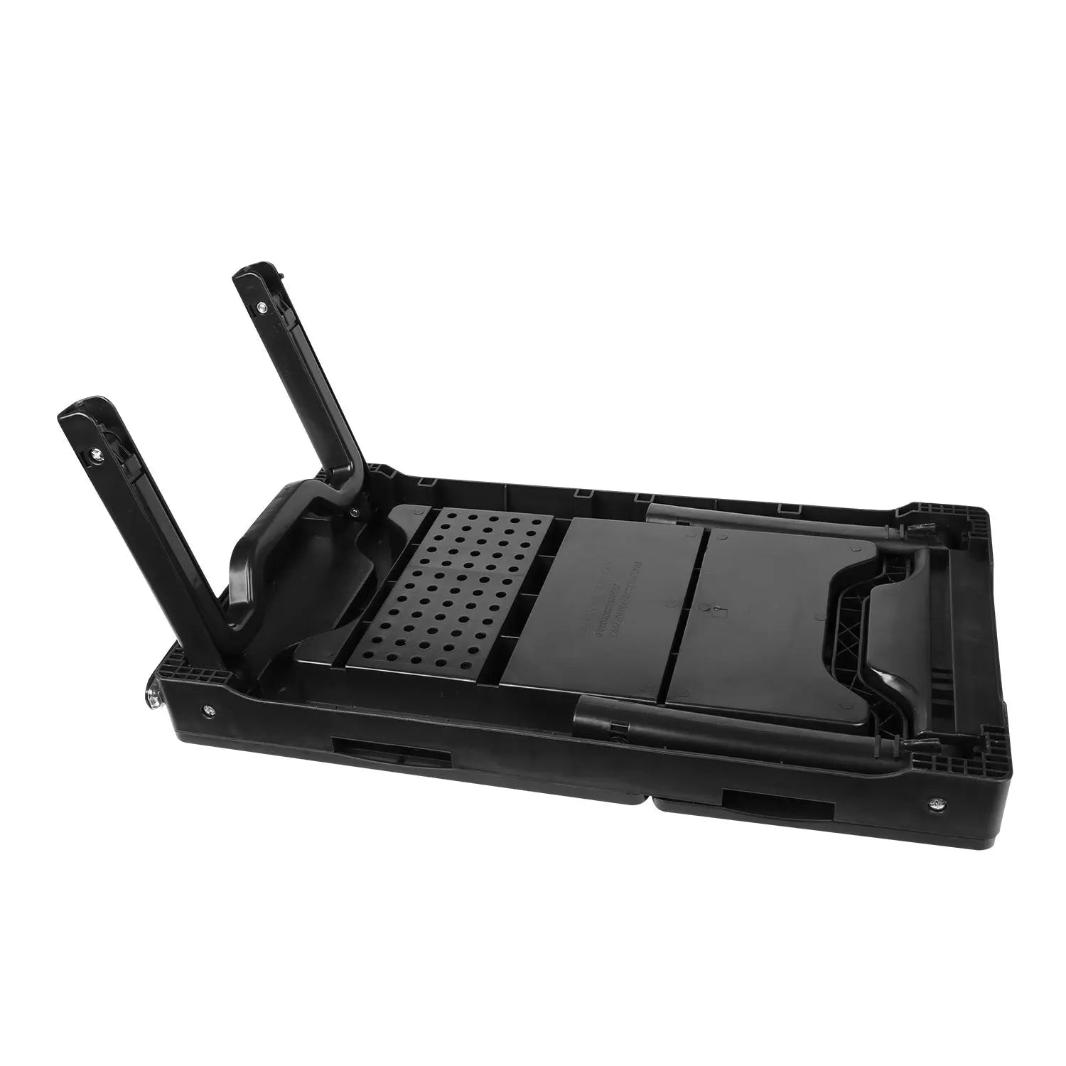 1Pc Foldable Laptop Table Bed Notebook Desk with Cooling Fan Mouse Board LED Light 4 USB Ports Breakfast Snacking Tray with Storage Groove for Home Office Use