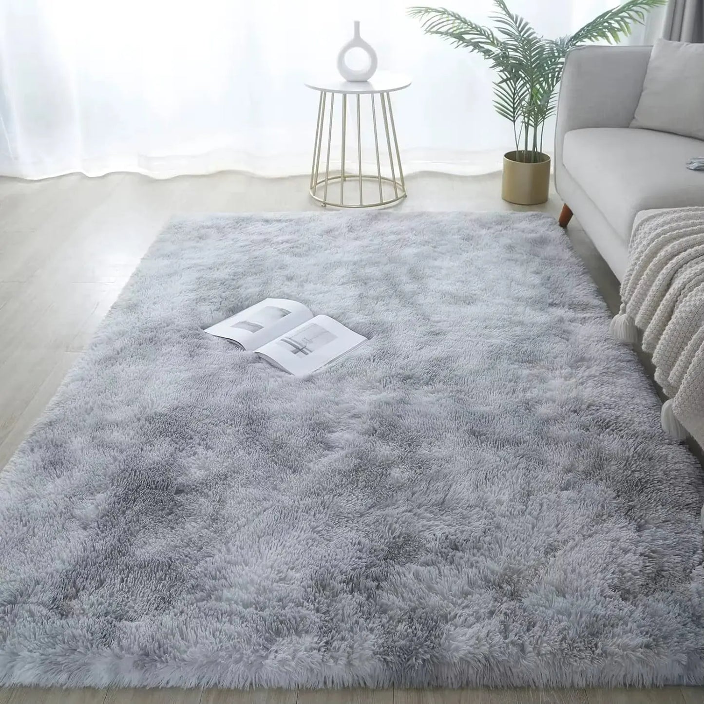Fluffy Rugs for Bedroom Fuzzy Area Rugs for Living Room Soft Kids Carpet Non Slip Rugs for Hardwood Floors Room Decor