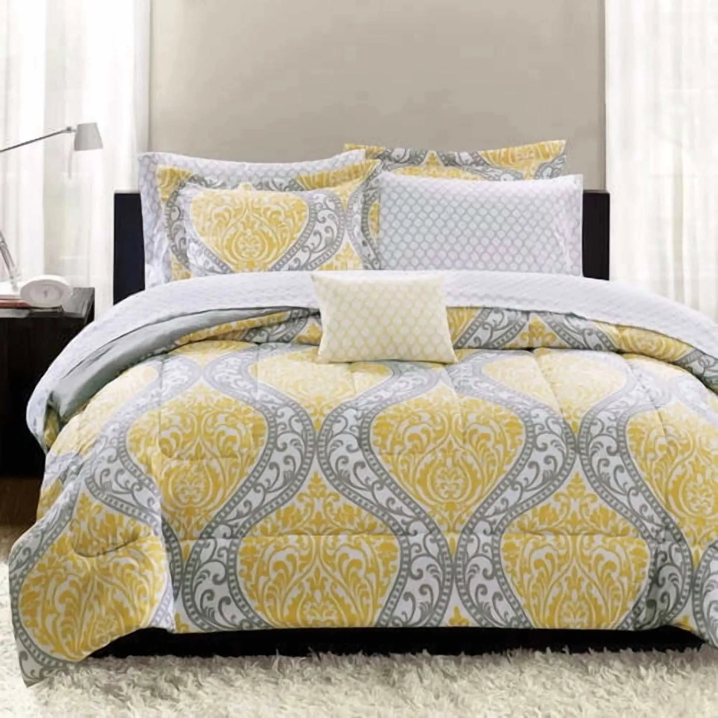 Yellow Damask Bed in a Bag
