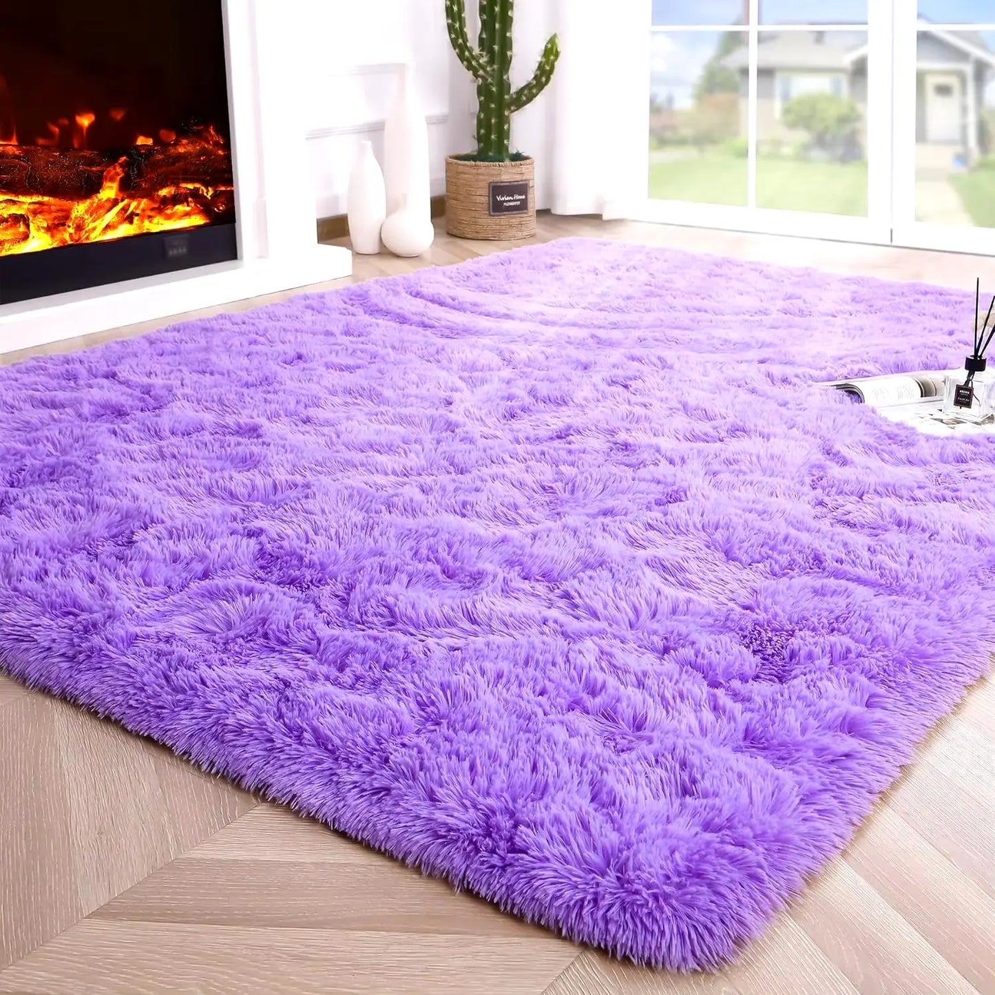 Fluffy Rugs for Bedroom Fuzzy Area Rugs for Living Room Soft Kids Carpet Non Slip Rugs for Hardwood Floors Room Decor
