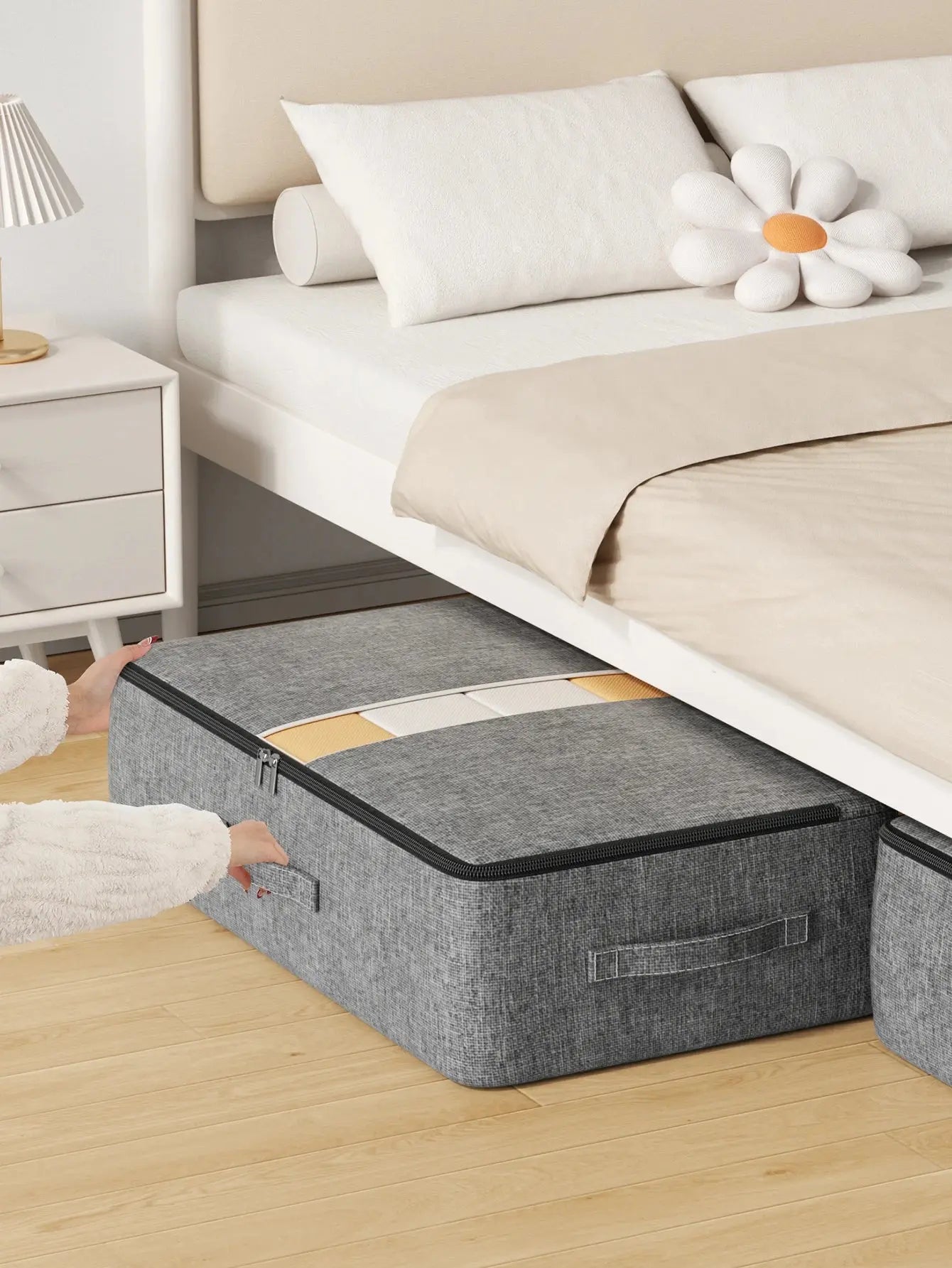 1Pc Foldable Storage Bag under Bed Clothing Quilt Storage Bag Clothing Dust Bag Large Capacity Closet Organizer Bag
