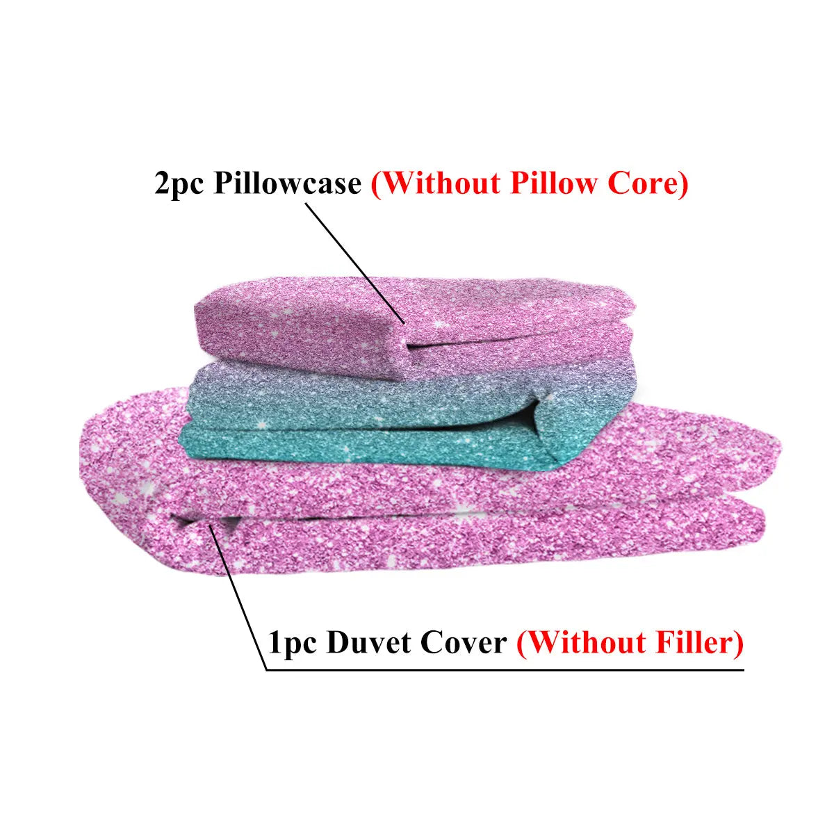 3PCS Ultra Soft Duvet Cover Set for Comforter Star Bedding Set Full Queen King Size