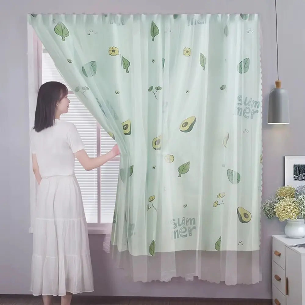 Magic Tape Curtains for Windows Living Room Bedroom Tulle for Windows Small Window Sheer Curtain Gauze