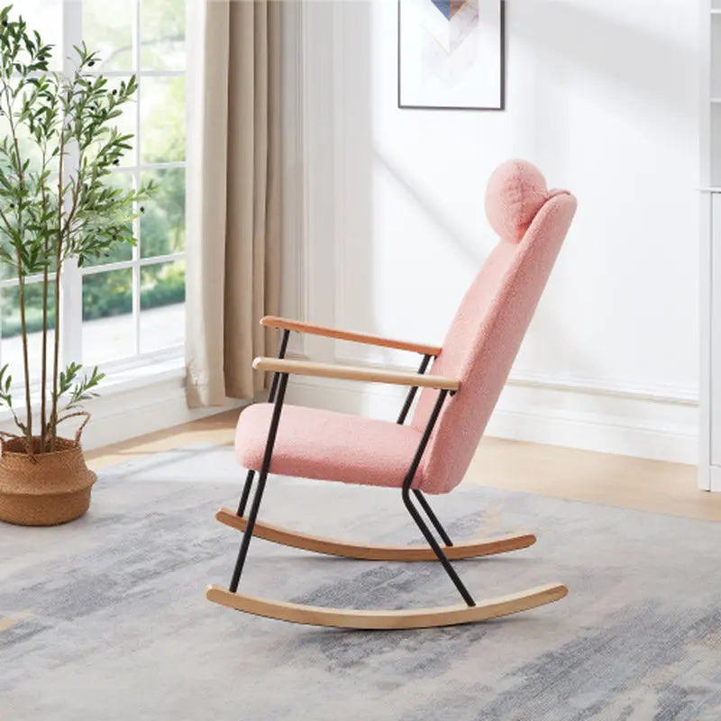 Modern Rocking Chairs Upholstered Chairs Comfortable Side Chairs for Children'S Rooms, Bedrooms, Living Rooms