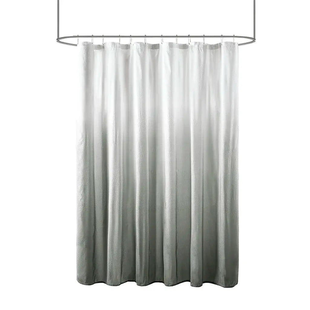 72"X72" Elegant Ombre Seersucker Shower Curtain Machine Washable for Home Hotel Bathroom Decoration