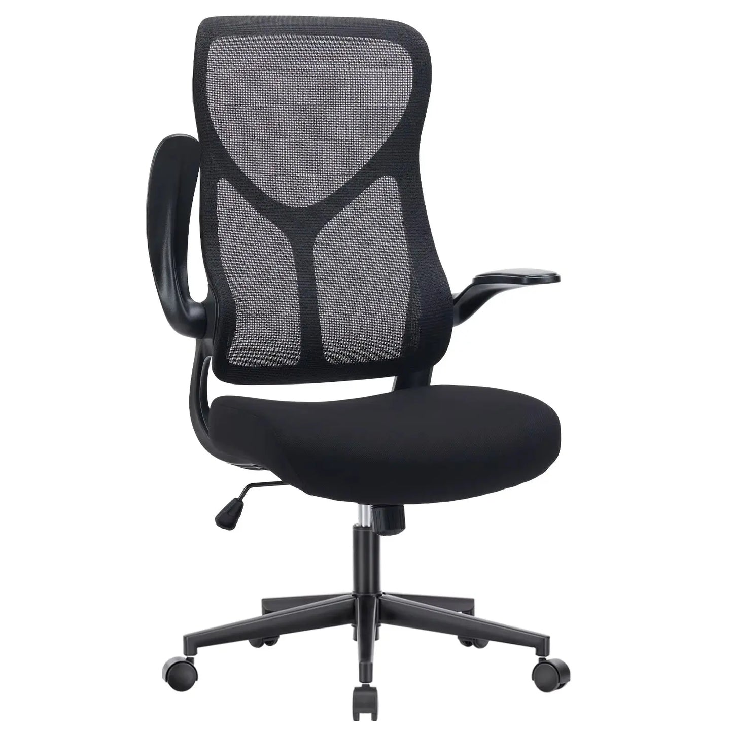 Ergonomic Mesh Lumbar Support Office Desk Computer Chair High Back Swivel Rolling Gaming Chairs with Wheels and Flip-Up Arms