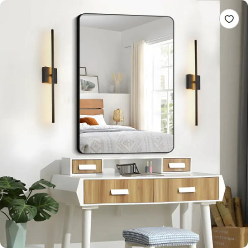 28 2-Pack Modern LED Wall Sconce, Minimalist Indoor Wall Light Fixtures, Black Matte Finish for Living Room, Bedroom, Hallway, Hotel, and Home Decor