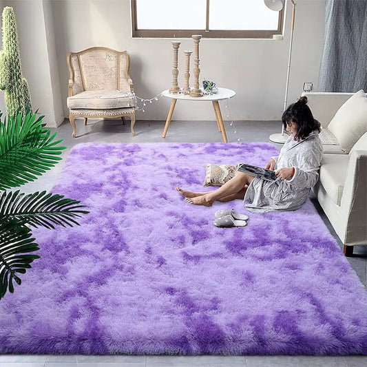NOAHAS Soft Fluffy Rainbow Rugs for Girls Bedroom Shaggy Kids Playroom Home Decor Mat Colorful Plush Nursery Cute Fuzzy Carpet