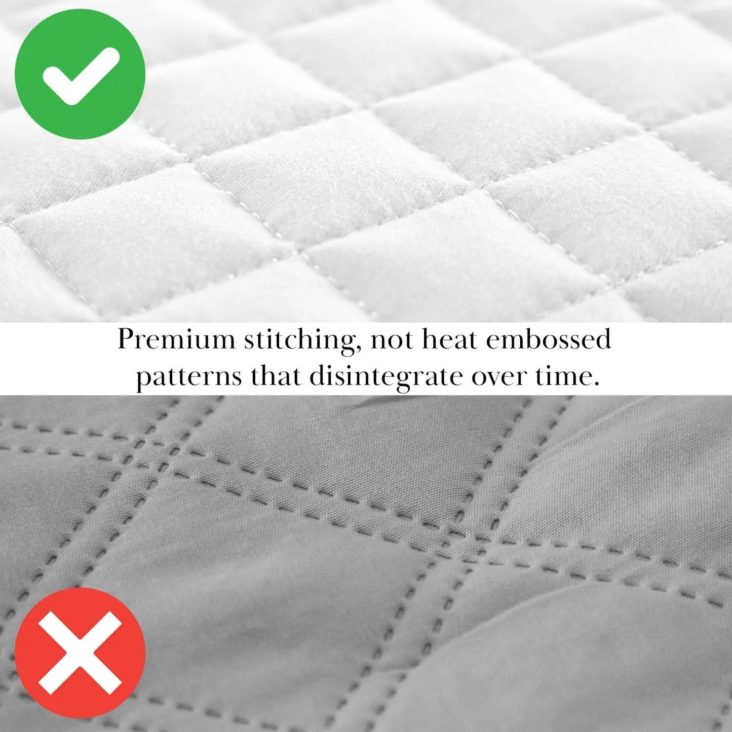 White King Quilt Set with 2 Pillow Shams, Lightweight Coverlet, King Size Quilt, Stain & Pet Hair Resistant Bedding Set, Standard/California Size, Bright White