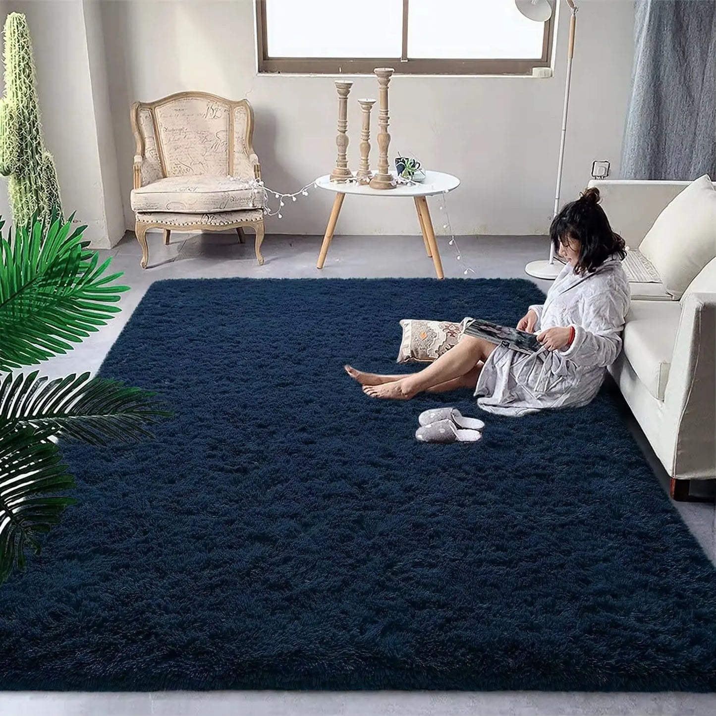 Fluffy Rugs for Bedroom Fuzzy Area Rugs for Living Room Soft Kids Carpet Non Slip Rugs for Hardwood Floors Room Decor