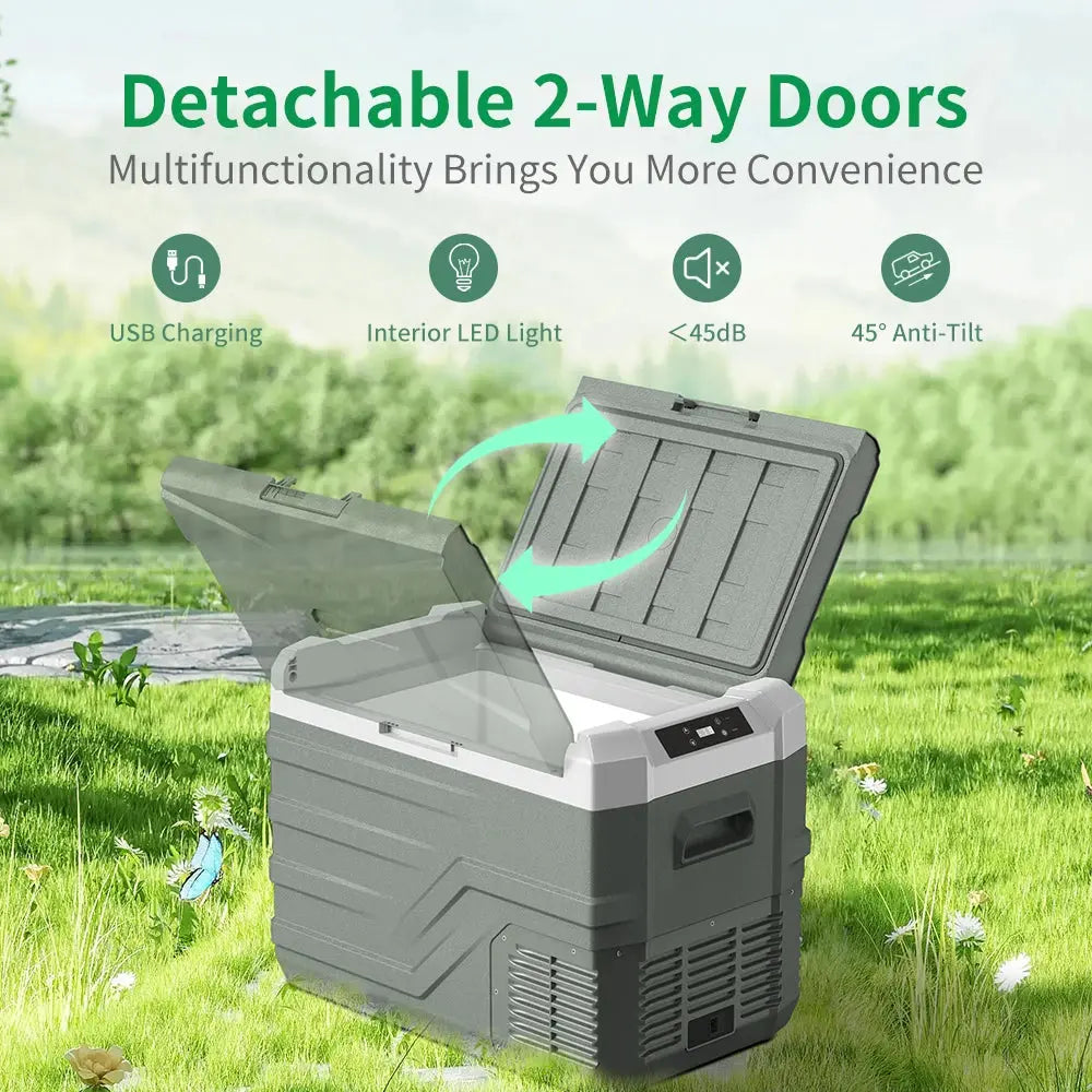 NL 25L 35L 45L Car Refrigerator 12V Compressor Fridge Freezer 12/24V DC 100-240V AC Portable Cooler for Camping Travel