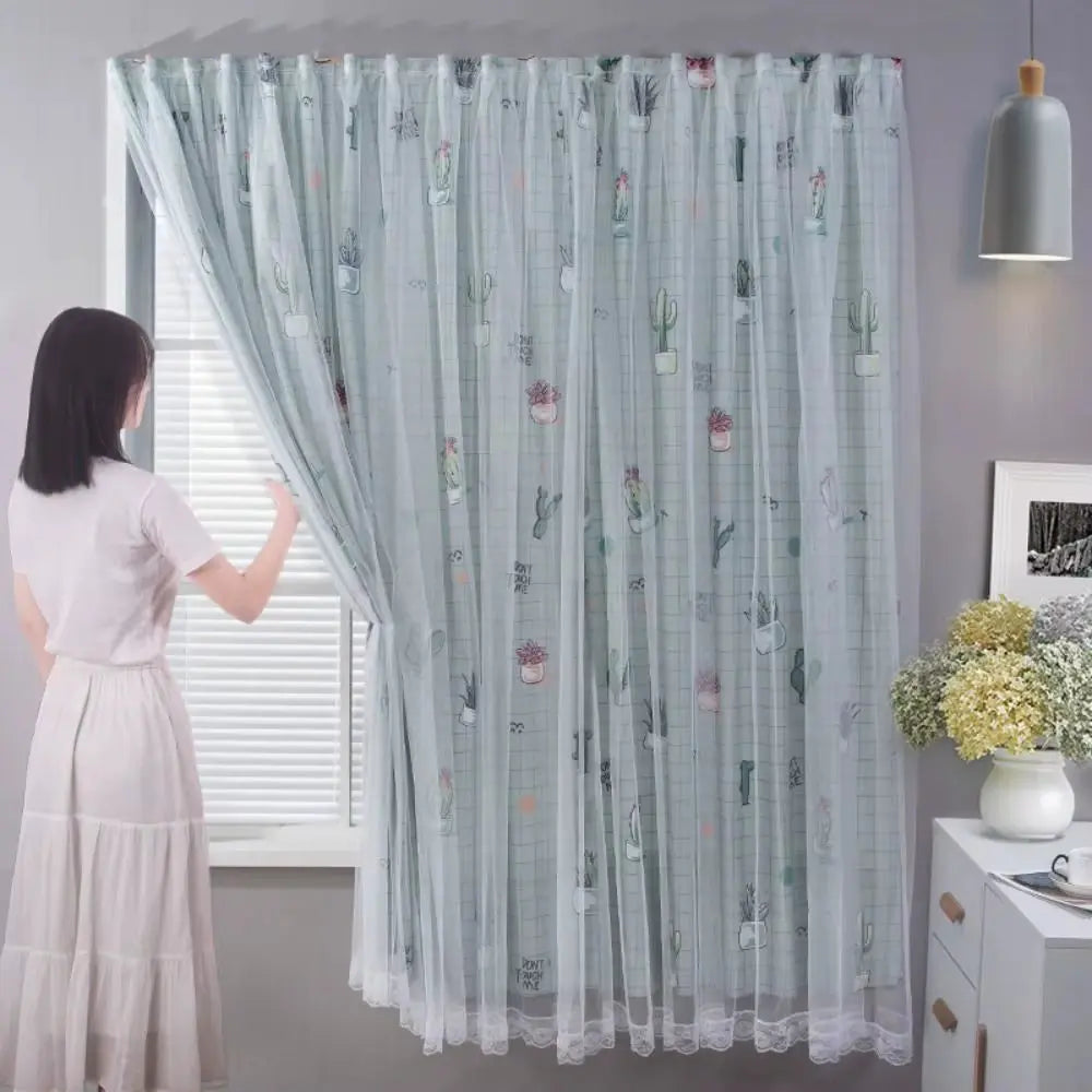 Magic Tape Curtains for Windows Living Room Bedroom Tulle for Windows Small Window Sheer Curtain Gauze