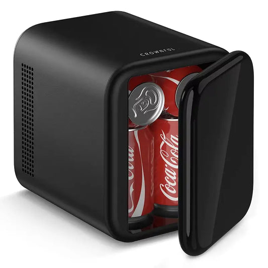 Crownful 4L Mini Car Refrigerator 12V/120V Multifunction Fridge Cosmetics Beer Beverage Cooler Warmer Cooler Fridge for Car Home