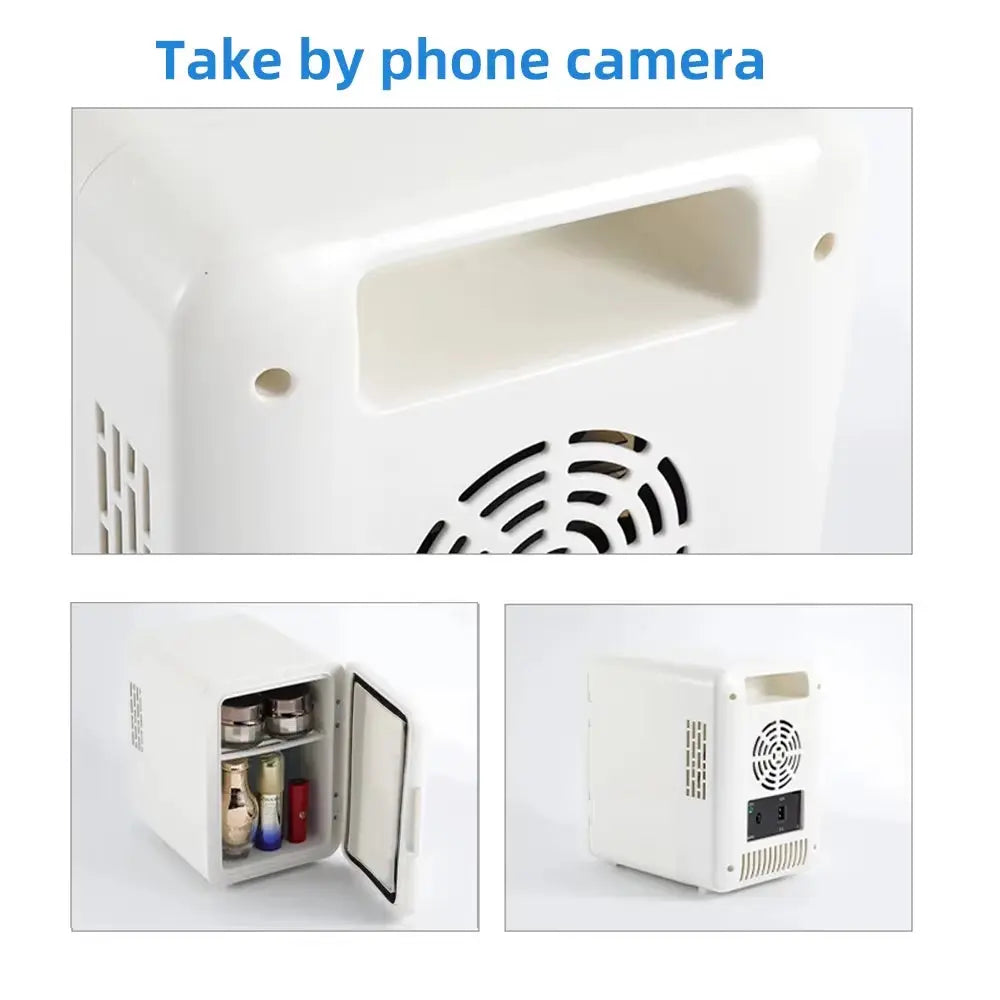 4L Mini Refrigerator 12V 110V 220V Electric Portable Camping Tourist Cooler for Car Cosmetic Makeup Storing Skincare Room Fridge