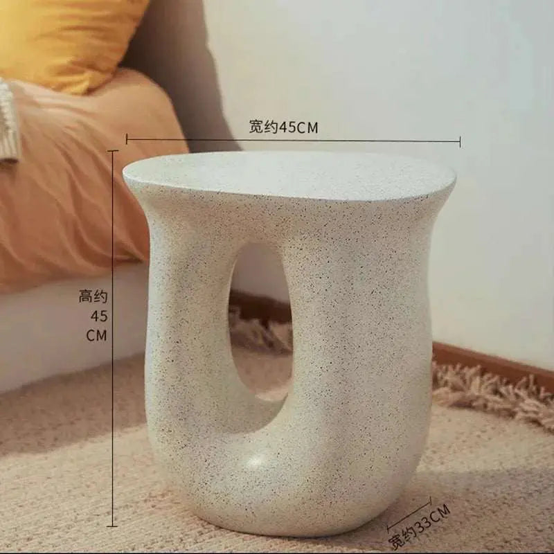 Nordic Home Furniture modern resin tea table with unique curved design for living room and bedroom