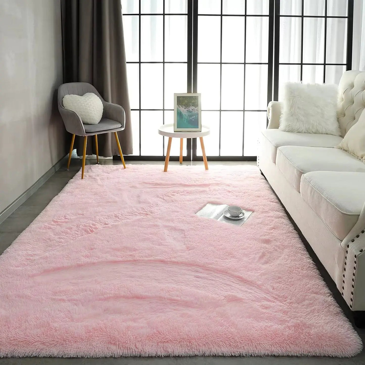 Fluffy Rugs for Bedroom Fuzzy Area Rugs for Living Room Soft Kids Carpet Non Slip Rugs for Hardwood Floors Room Decor