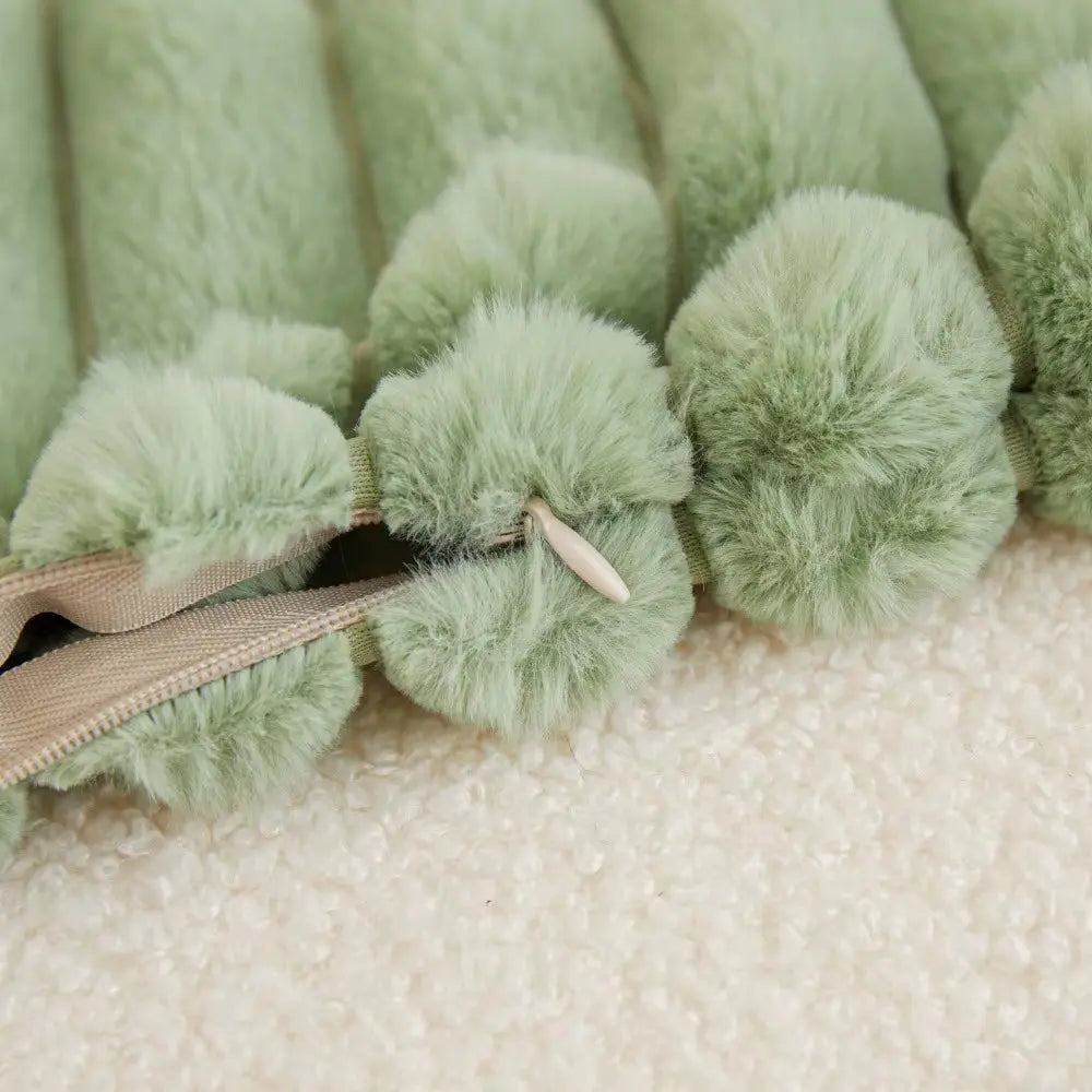 Faux Rabbit Fur Square Cushion Cover Pillowcase 45X45Cm Striped Soft Pillow Cover for Couch Sofa Bedroom Living Room Home Decor