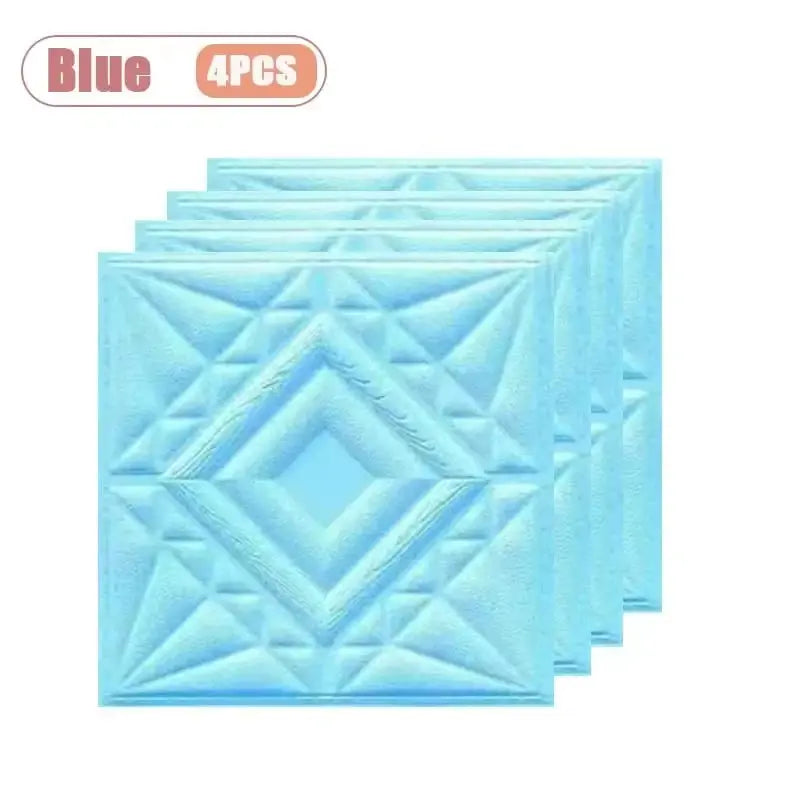 4PCS 30X30Cm 3D Soft Wall Sticker Self Adhesive Wallpaper Panel for Bedroom Living Room DIY Home Background Wall Decoration