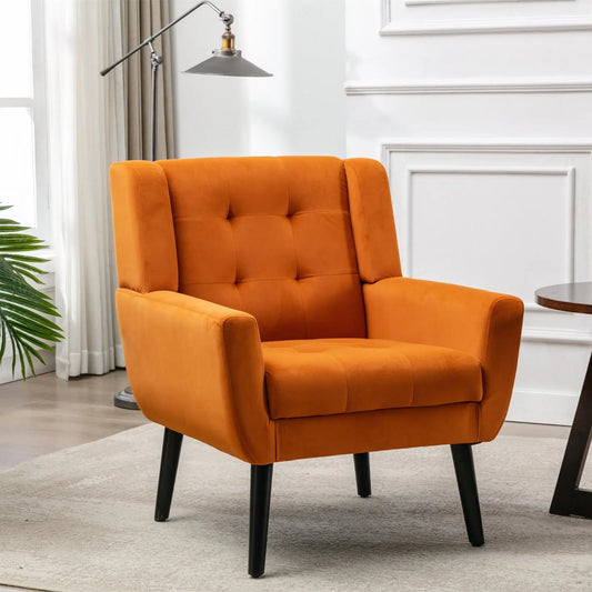 Modern Soft Velvet Ergonomic Accent Chair for Living Room, Bedroom, Home