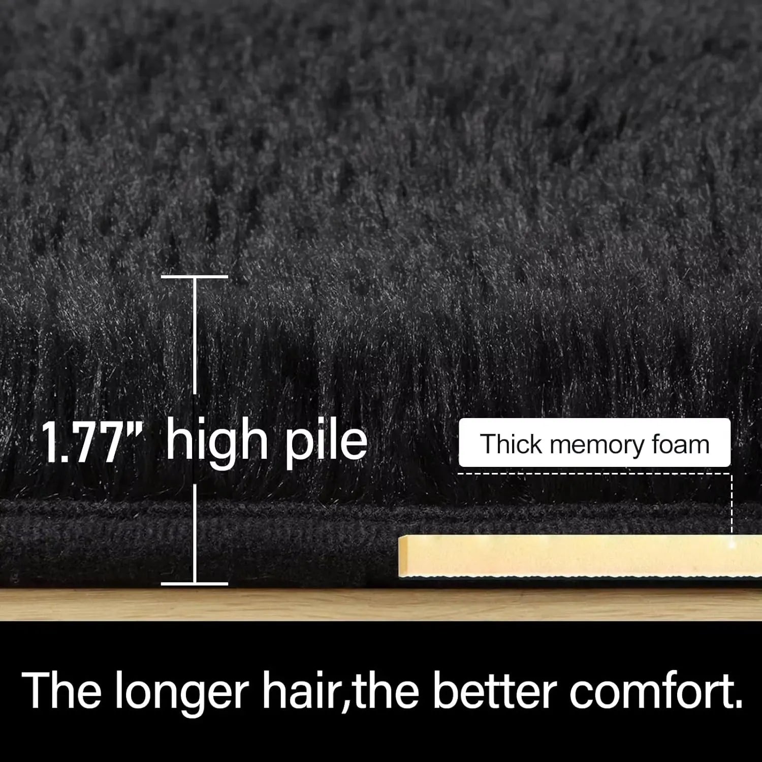 Fluffy Rugs for Bedroom Fuzzy Area Rugs for Living Room Soft Kids Carpet Non Slip Rugs for Hardwood Floors Room Decor