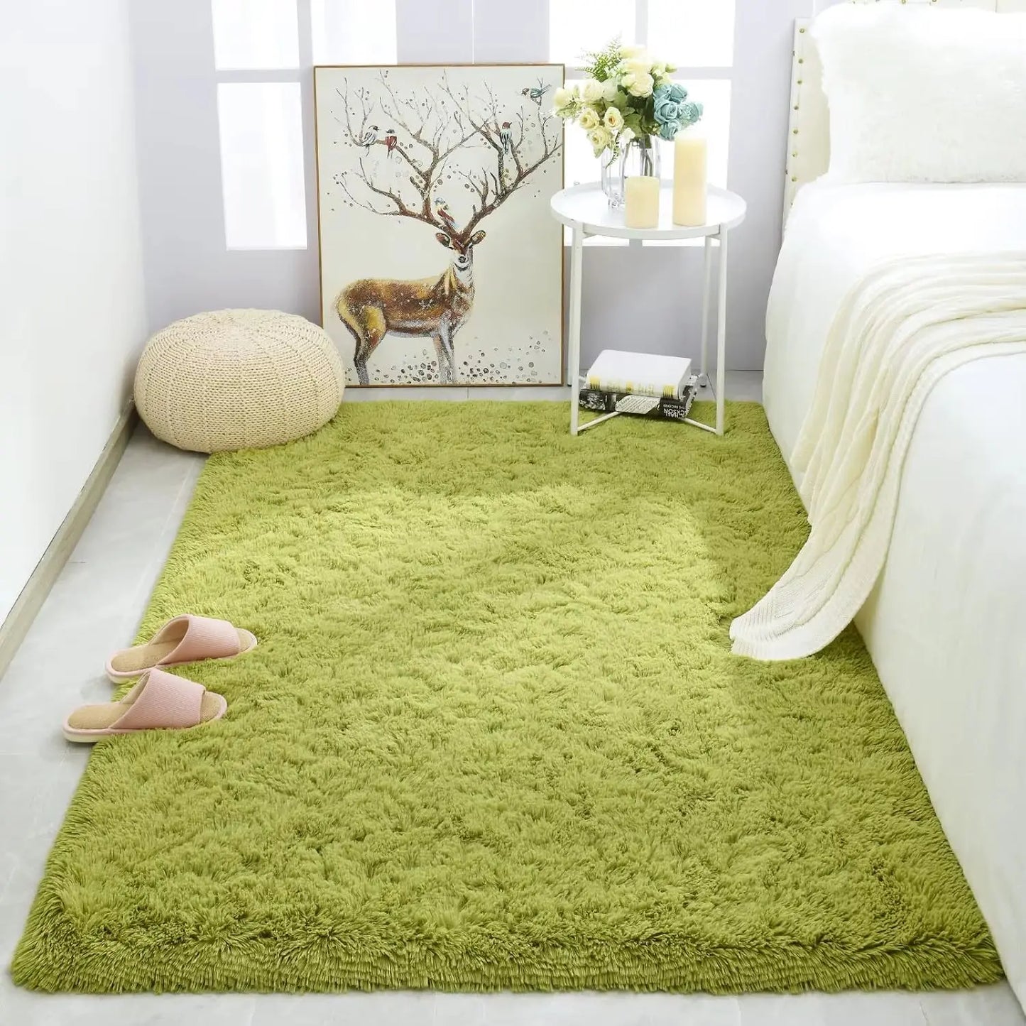 Fluffy Rugs for Bedroom Fuzzy Area Rugs for Living Room Soft Kids Carpet Non Slip Rugs for Hardwood Floors Room Decor