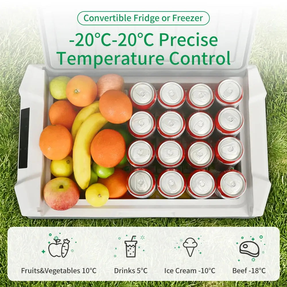 NL 25L 35L 45L Car Refrigerator 12V Compressor Fridge Freezer 12/24V DC 100-240V AC Portable Cooler for Camping Travel