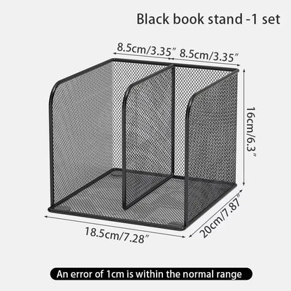 Metal Desktop Bookshelf, Office Desk Desktop Storage Rack, File and Document Organization Rack, Student Desktop Storage