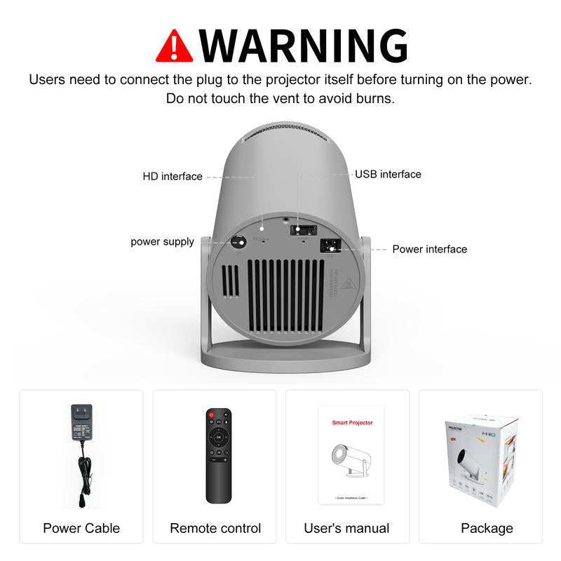 [US Warehouse] Magcubic 4K Videosource Supported Hy300Pro Projector Android 11 290ANSI Allwinner H713 720P 1080P 180° Flexible BT5.4 Home Cinema Outdoor Portable