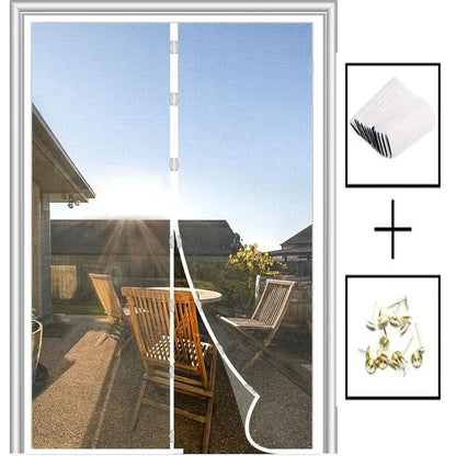 Magnetic Screen Door Curtain anti Mosquito Insect Fly Bug Polyester Soft Door Curtain Home Ventilation Door Curtain for Summer