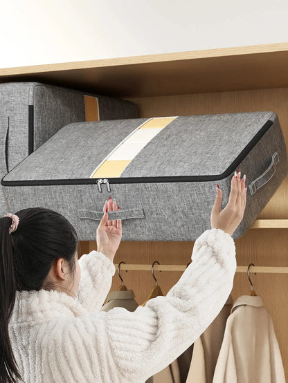 1Pc Foldable Storage Bag under Bed Clothing Quilt Storage Bag Clothing Dust Bag Large Capacity Closet Organizer Bag