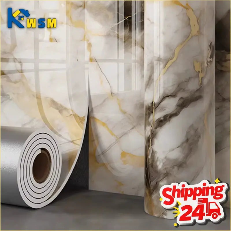 Self Adhesive Thick Wallpaper Marble Effect Wall Sticker Waterproof Wall Covering for Living Room Bedroom Home Decoration