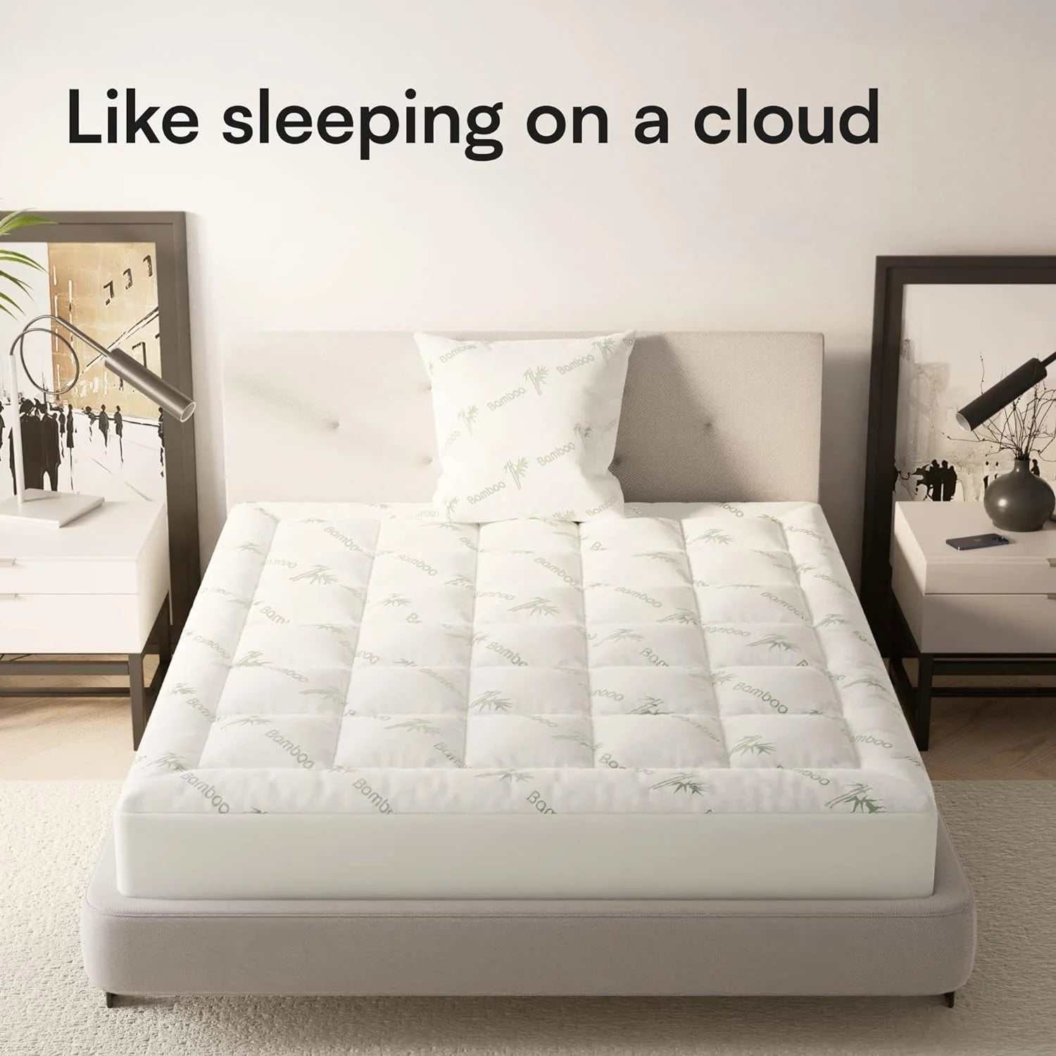 Bamboo Mattress Topper, Twin-Breathable