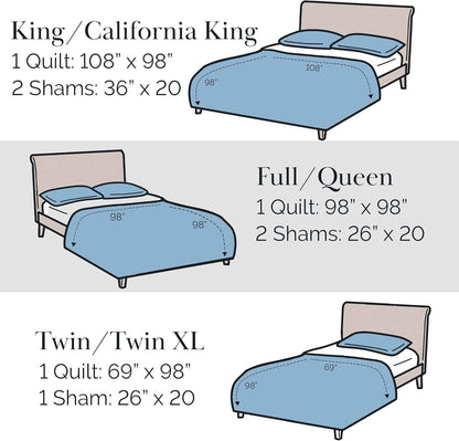 Twin XL Comforter Quilt Set, Dorm Bedding Essentials, Stain Resistant, Machine Washable Paisley Boho Bed Spread, Twin XL Quilt Bedspread Set W/Pillow Sham, Paisley Aqua