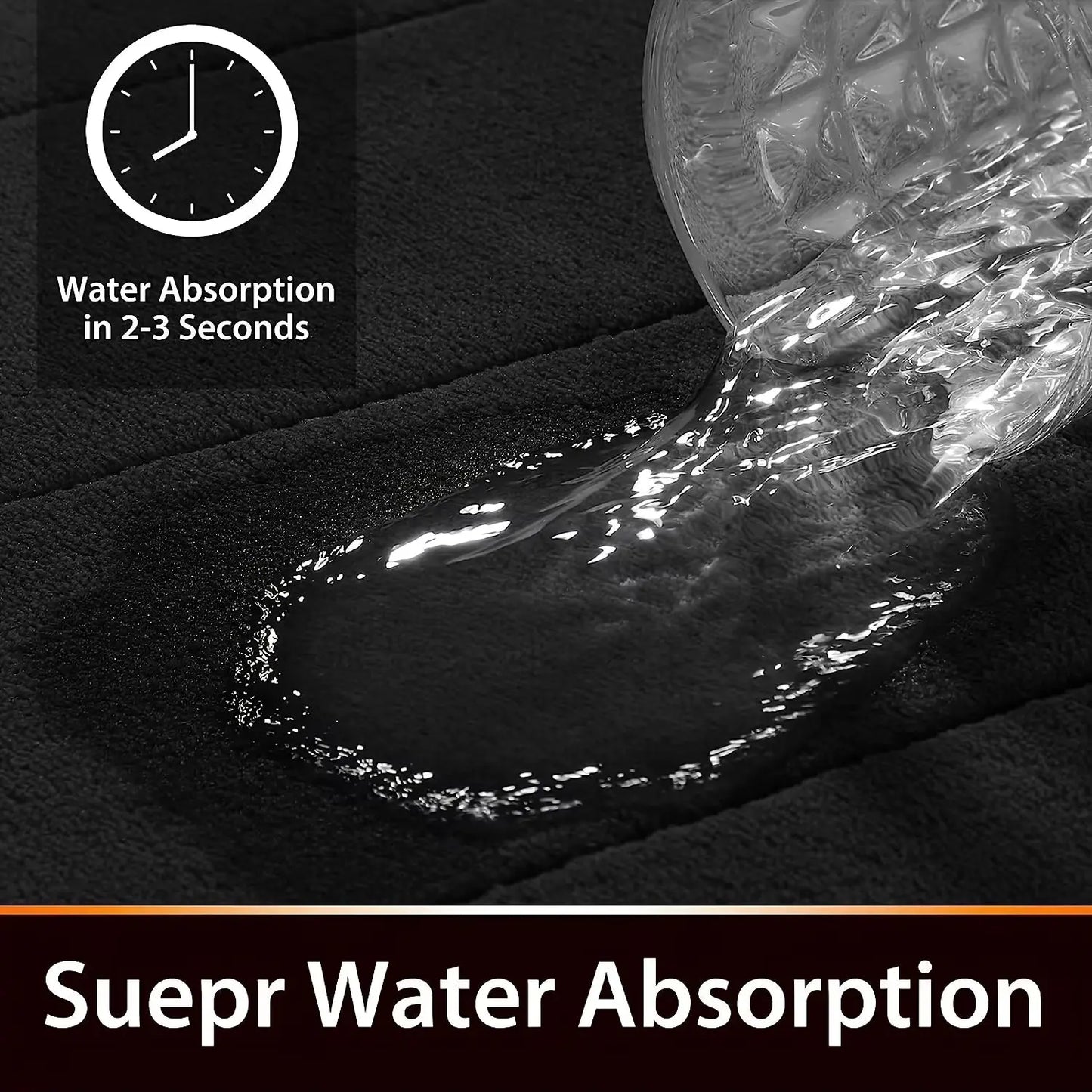 Thickened Light Luxury Bathroom Absorbent Floor Mat Non-Slip Mat Shower Room Soft Foot Mat Entrance Mat