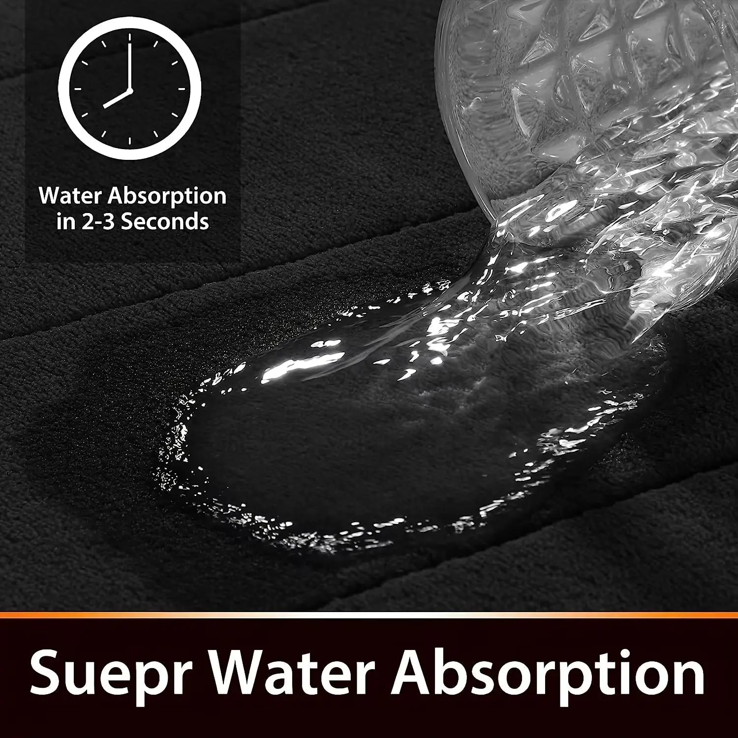 Thickened Light Luxury Bathroom Absorbent Floor Mat Non-Slip Mat Shower Room Soft Foot Mat Entrance Mat